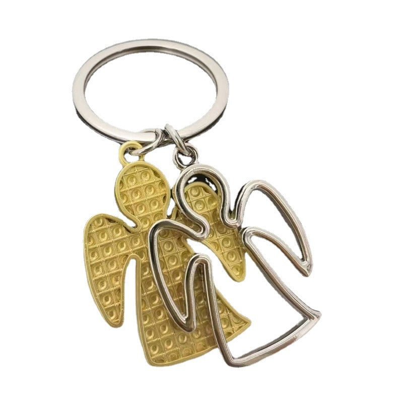Wholesale 10PCS Zinc Alloy Guardian Angel Metal Keychain